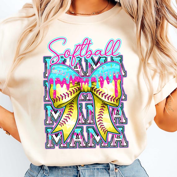Softball Mama Png, Softball Coquette Drip Png, Ice Cream Drip Design, Softball Mom Png, Softball Bow Png, Game Day Png, Sport Sublimation