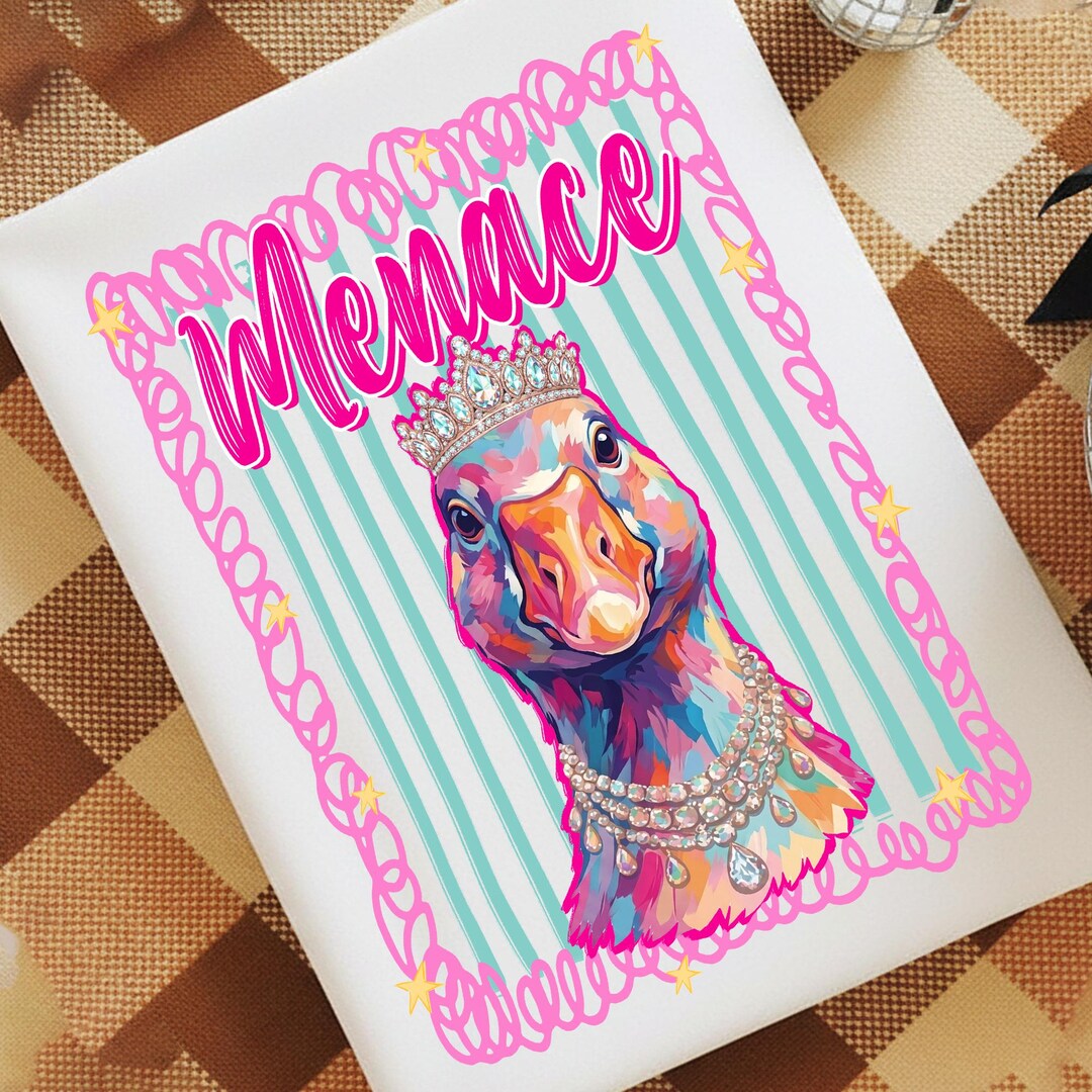 Menace Goose Png, Stripes Brushtroke Sassy Goose Png, Funny Farm Animal ...