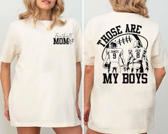 Custom Football Mom Svg Png Bundle, Those Are My Boy Svg, Personalized Text And Number, Football Game Day Svg, Cheer Mom Svg, Gift For Her