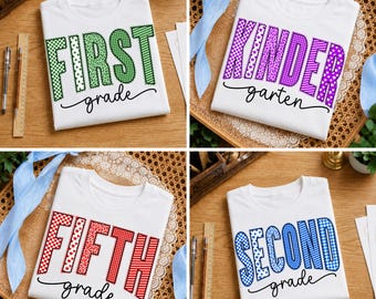 Bunt Zurück zu Schule Png Bündel, Preppy Schulnote Png, Erster Schultag Png, Spitzen-Lehrer Png, Karierte Sterne Leopard Grafik