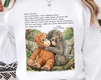 Dear Punch Png, Baby Punch Monkey Png, Viral Baby Monkey Inspired Png, Cute Monkey Png, Emotional Plush Toy Illustration, Digital Download