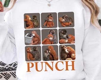 Dear Punch Png, Baby Punch Monkey Png, Viral Baby Monkey Inspired Png, Emotional Plush Toy Illustration, Wildlife Png, Cozy Graphic Png