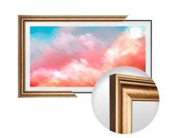 Modern Walnut TV Frame, All TV Brands, Decorative Bezel