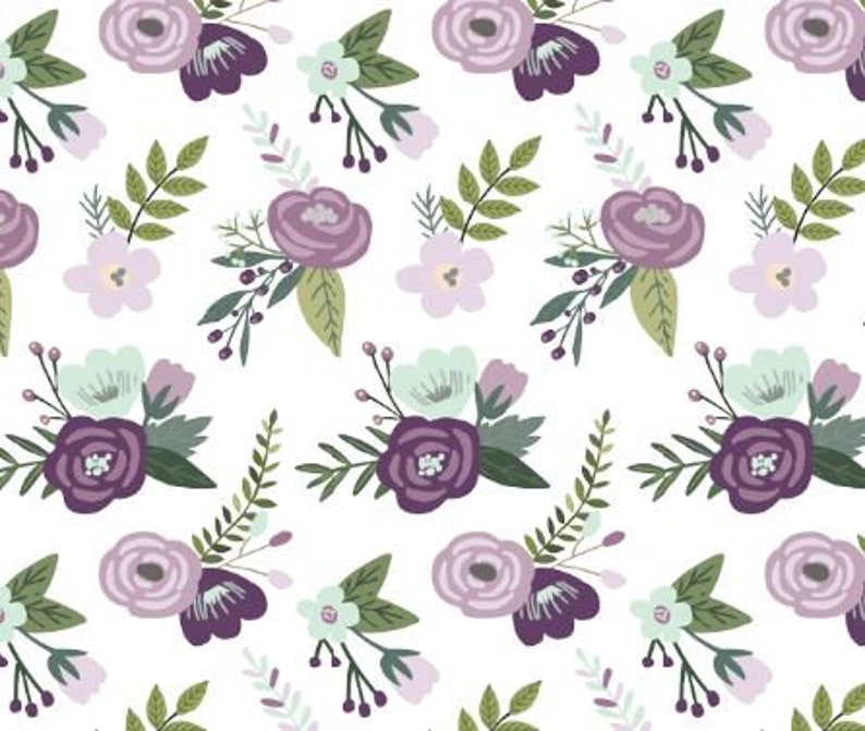 Fl Crib Bedding Lavender Baby Purple Sheet
