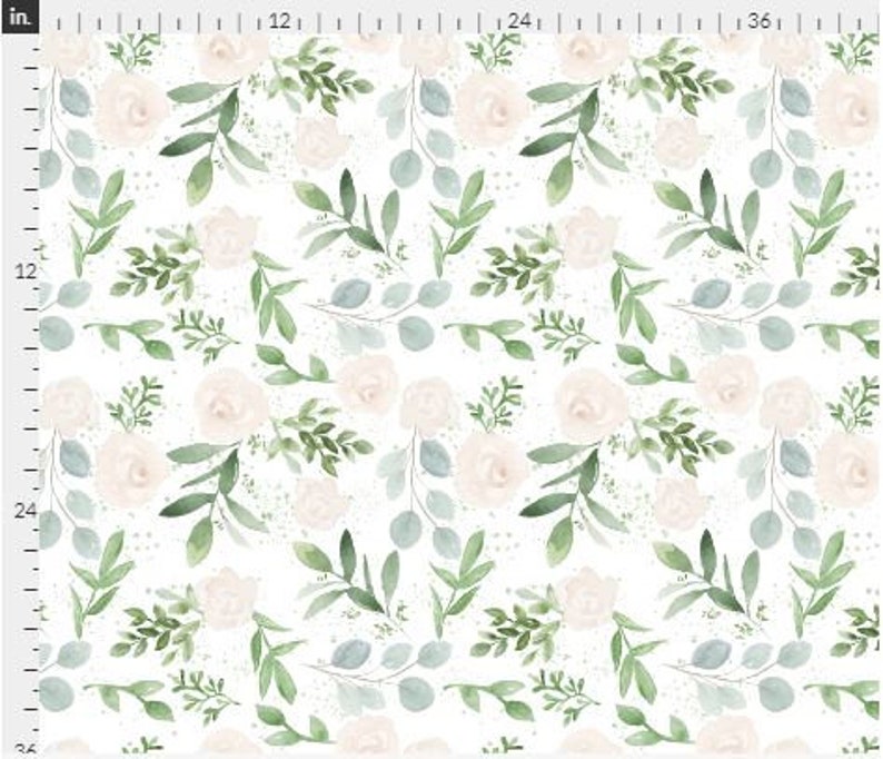 Floral crib bedding green baby girl bedding floral crib Etsy