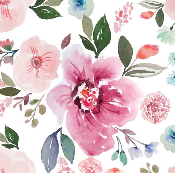watercolor crib bedding