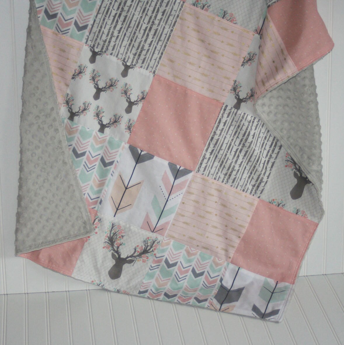 Elk Faon Couverture Bebe Couverture Patchwork Bebe Minky Fleche Couverture Bebe Rose Couverture Bebe Couverture Bebe Fille Couverture Bebe Literie Pour Bebe