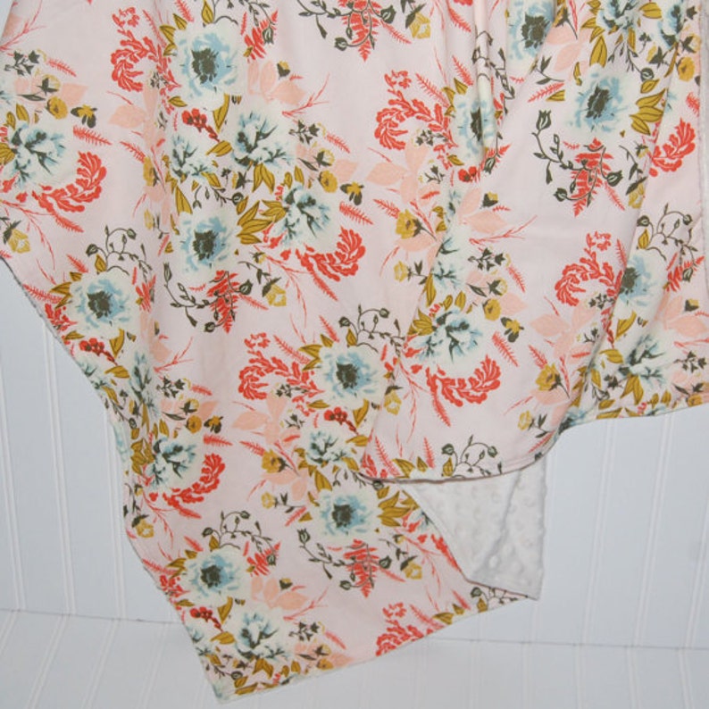 Feather baby blanket girl baby blanket minky baby blanket Etsy