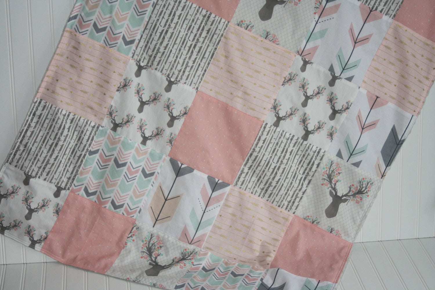 Elk Faon Couverture Bebe Couverture Patchwork Bebe Minky Fleche Couverture Bebe Rose Couverture Bebe Couverture Bebe Fille Couverture Bebe Literie Pour Bebe