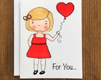 For You Card & Envelope, Blank Card - Free Shipping