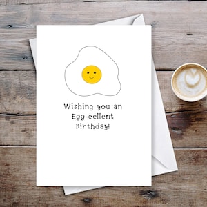 Je vous souhaite une carte d’anniversaire et une enveloppe Egg-cellent - 5 « x7 » LIVRAISON GRATUITE
