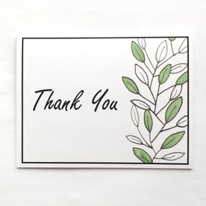Merci « Feuilles » Carte & Enveloppe pour Professeur, Ami, Coach - Livraison Gratuite