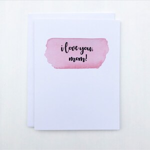 Je t'aime, maman! Carte et enveloppe pour la fête des mères, anniversaire, belle-mère, belle-mère, maman bonus - 4.25 « x5.5 » Livraison gratuite
