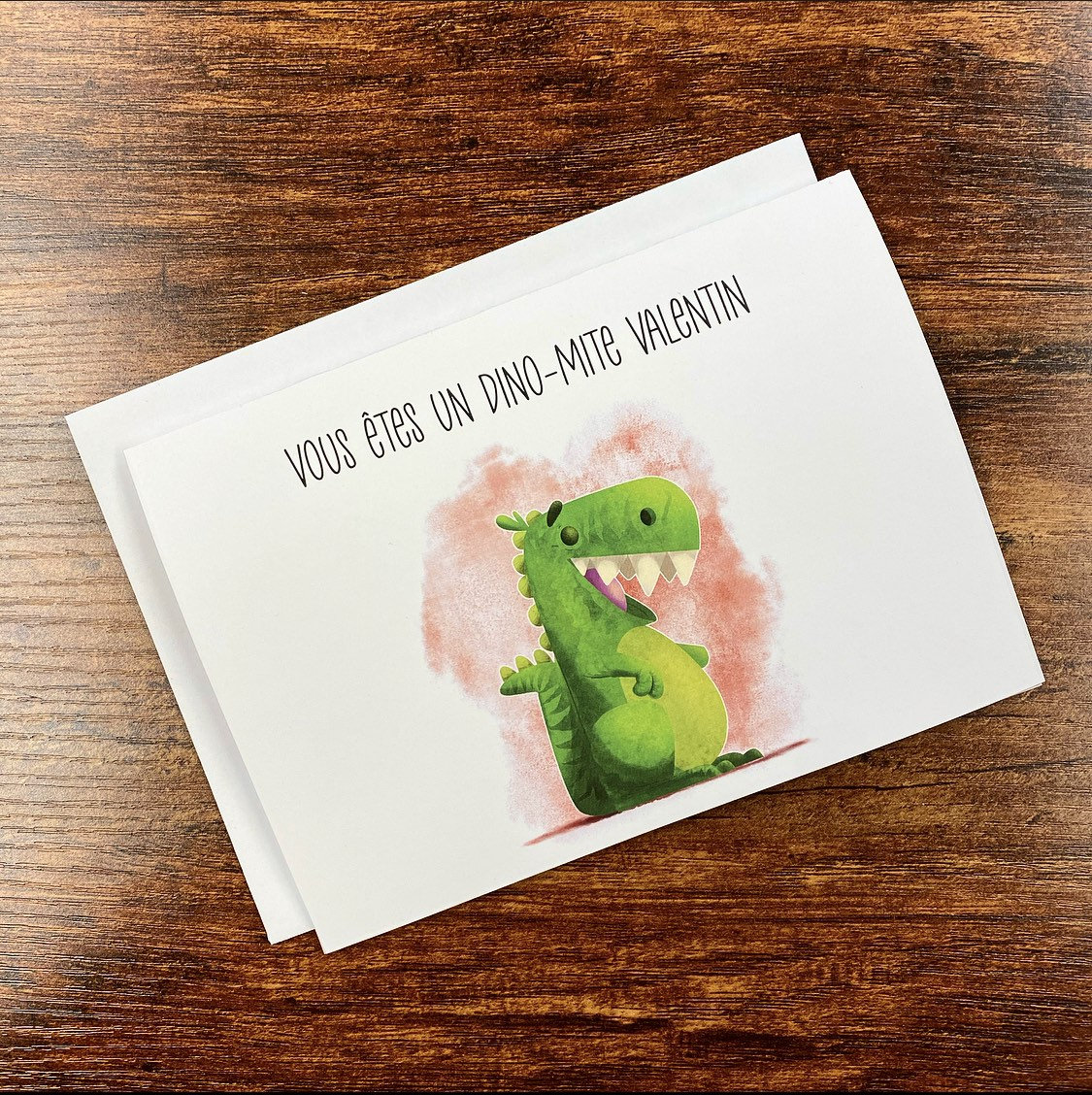 Vous êtes Un Dino-mite Valentin French Valentines Day Card - Etsy