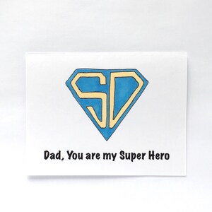 Super Dad Card & Envelope for Birthday, Father’s Day, Stepdad, Foster Dad, Bonus Dad - Free Shipping
