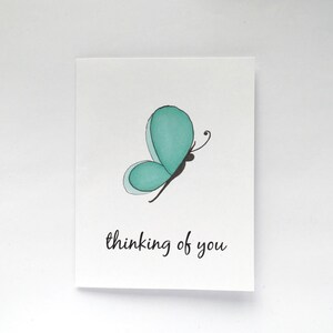 Thinking of You Butterfly Card &Enveloppe - Livraison gratuite