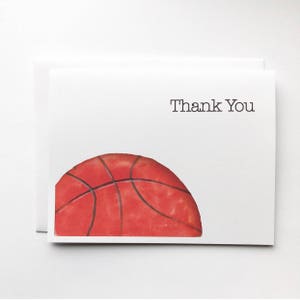 Carte de remerciement et enveloppe de basket-ball pour entraîneur, équipe, enseignant, carte vierge - 4,25"x5,5" Livraison gratuite