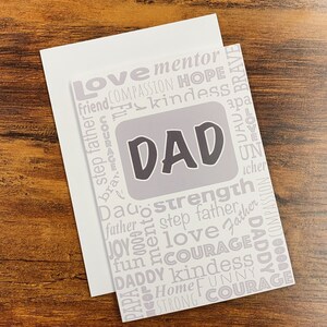 Carte pour PAPA - 5 « x7 » Fête des Pères, Anniversaire, Beau-père, Meilleur papa, Livraison gratuite