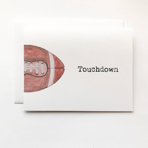 Carte de football Touchdown et enveloppe pour entraîneur, équipe, champion, anniversaire, joueur de football 4,25"x5,5" - Carte vierge Livraison gratuite