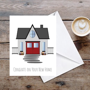 Carte de réchauffement ménager et enveloppe « Félicitations pour votre nouvelle maison » - 4.25 « x5.5 » - Livraison gratuite