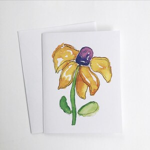 Carte de fleur d’échinacée et enveloppe pour vous remercier, en pensant à vous, pour le meilleur ami, rétablissez-vous bientôt - Livraison gratuite