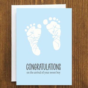 Félicitations pour l’arrivée de votre sweet baby card & Envelope pour garçon, fille, sexe non spécifique - 5 « x7 » Livraison gratuite