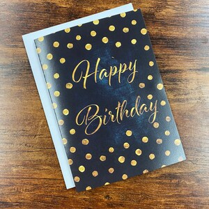 Carte et enveloppe de joyeux anniversaire en or - 5 « x7 » pour homme, oncle, frère, père, grand-père, livraison gratuite