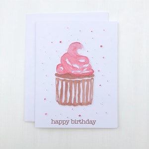 Carte de joyeux anniversaire de petit gâteau