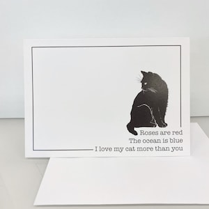 Carte de Saint-Valentin amusante pour l’amoureux des chats - 5 « x7 »