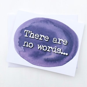 Carte de sympathie - Il n’y a pas de mots... envoyez vos pensées et vos prières, faites savoir à quelqu’un que vous pensez à eux - 4.25 « x5.5 » - Livraison gratuite