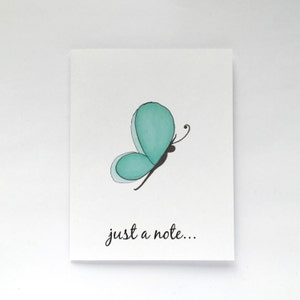 Just A Note Butterfly Card &Enveloppe - Livraison gratuite