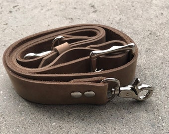 Adjustable Distressed Brown Leather Bag Strap, Adjustable Strap, Leather Strap, Purse Strap, Bag Strap