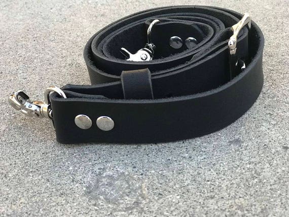 Adjustable Cross-body Leather Purse Strap in Smooth Black 1 X 37 50,  Replacement Strap, Adjustable Strap, Leather Strap 