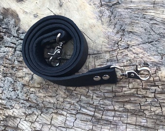 34" Black Pebbled Leather Purse Strap, Replacement Strap, Shoulder Strap