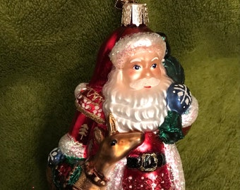 Blown Glass—Christmas Ornament—NORDIC SANTA—Old World Christmas—Merck Family—Christmas