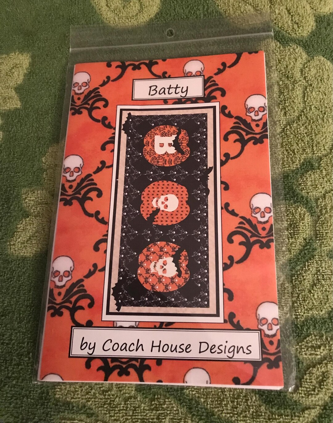 Halloween—quilted Table Runner—pattern—batty—by Coach House Designs ...