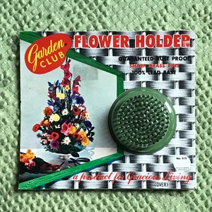 Vintage 1960's--GARDEN CLUB--Metal—Flower Holder--New Old Stock “Frog” Sealed—Flower Arranging