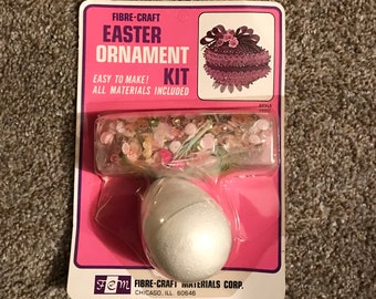 Kit D'ornement De Noël LeeWards PINK ICE – Perles à Paillettes Vintage 1975 – Neuf (NOS)