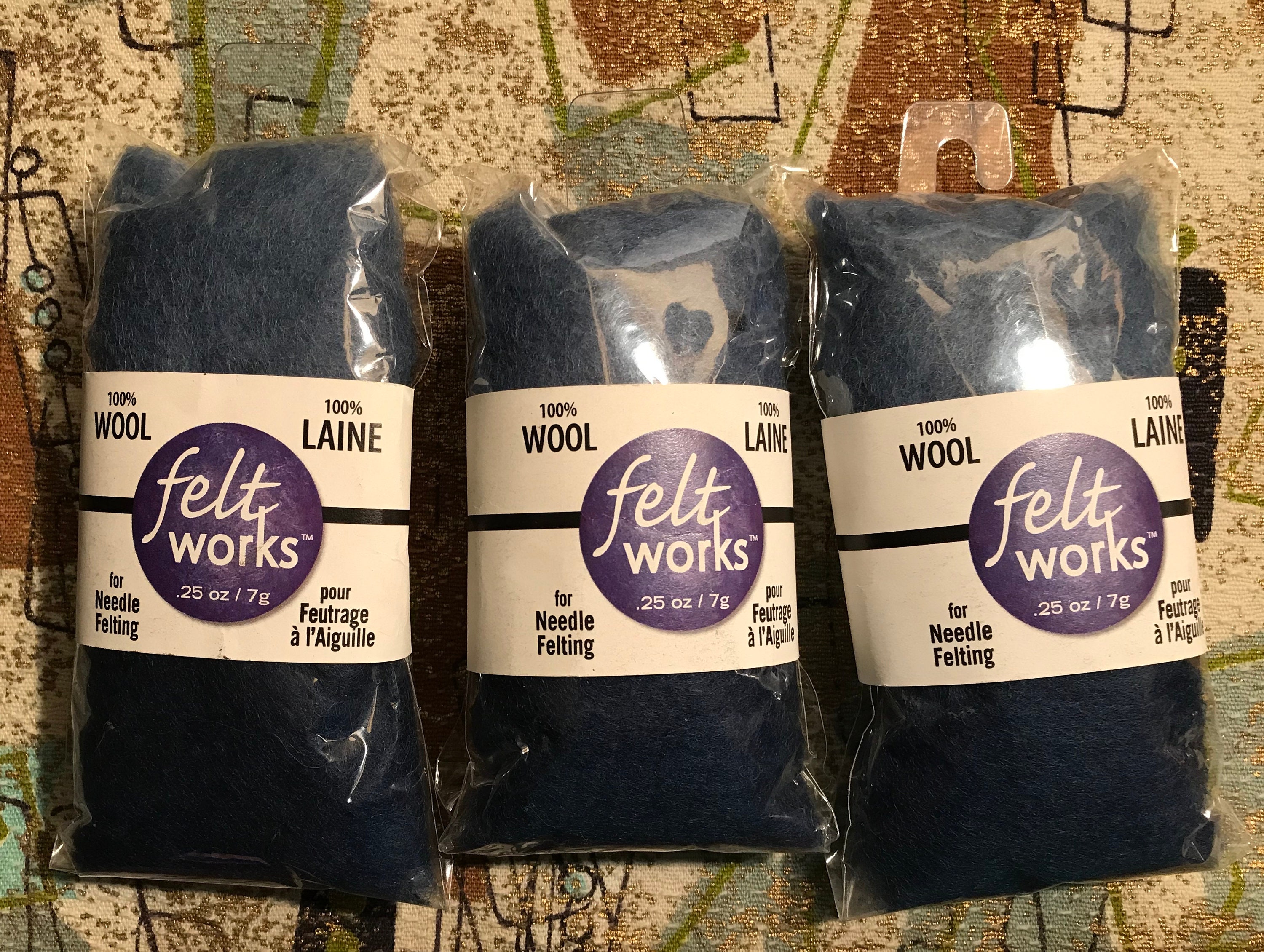 Dimensions Felt Works Wool Roving For Needle Felting .25 Oz, 7 g, Great  Colors!