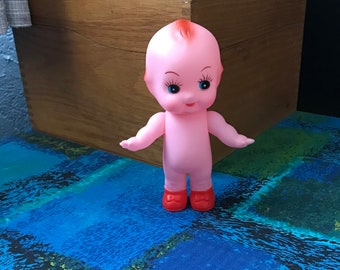 Vintage—KEWPIE Doll—With Red Shoes—Stand 6”—With Squeaker