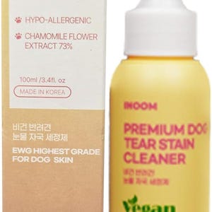 Vegansk fläckborttagare för hundar 100 ml – Skonsam och effektiv ögonfläckborttagare för hundar – Icke-irriterande ansiktsrengöring – Tillverkad i Korea