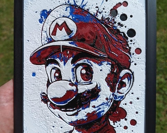 Mario picture with stand and frame