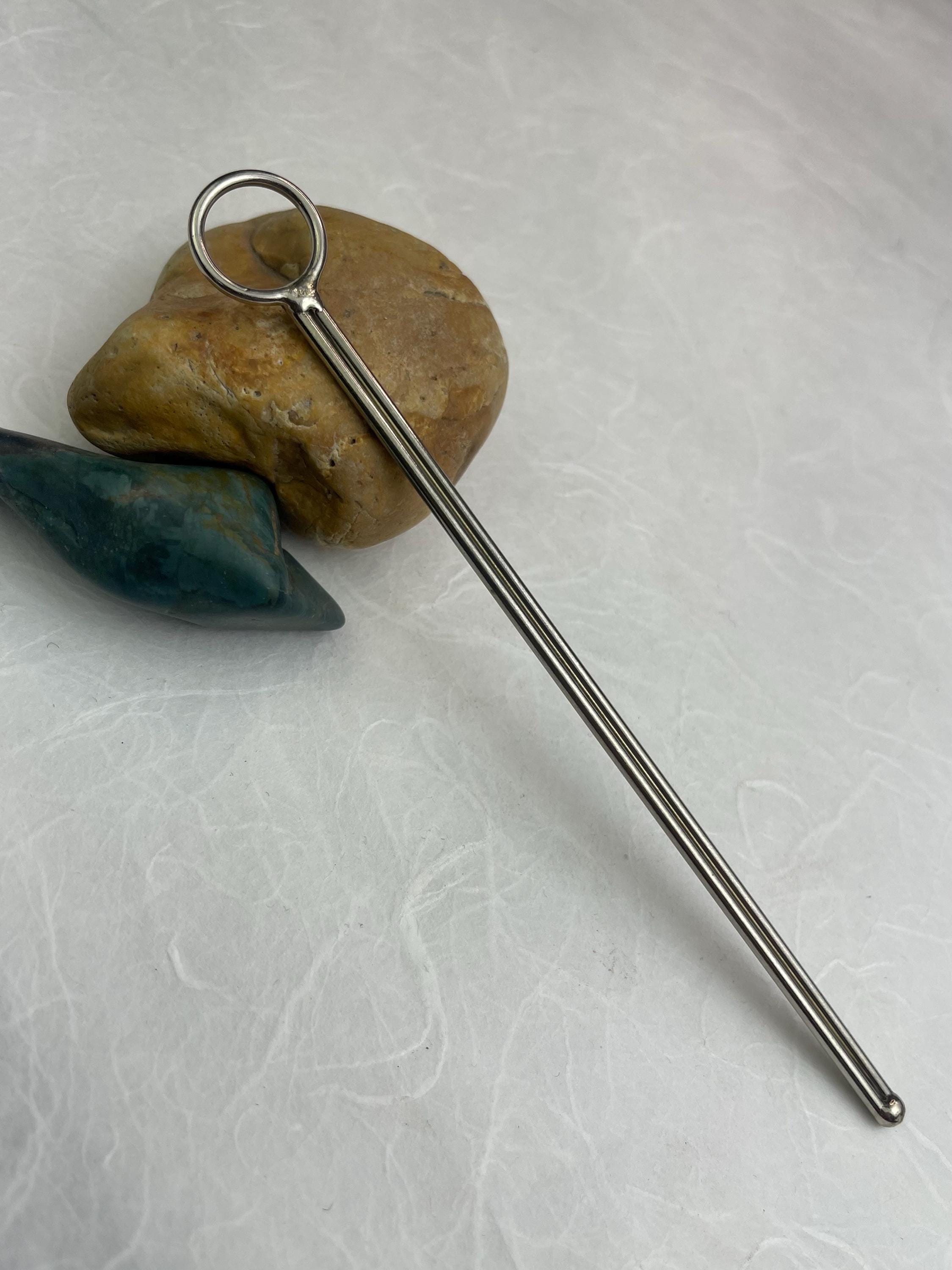 Hair Pin, stick, hair tool accessory, solid nickel silver, extra sturdy