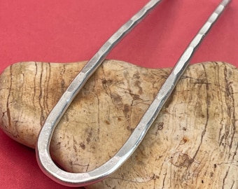 French pin, kanzashi, hair stick, hair pin, hair fork, slide, hair accessory, solid aluminum U shape