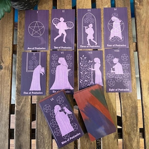 Cartas de tarot abstractas, baraja de tarot de 78 cartas, baraja de tarot diseñada, cartas de tarot, regalo espiritual, regalos de San Valentín, día de San Valentín, regalos