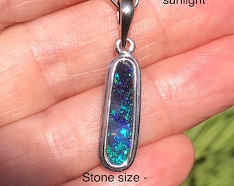 Opal Necklace, Natural Opal Pendant - Item 910172