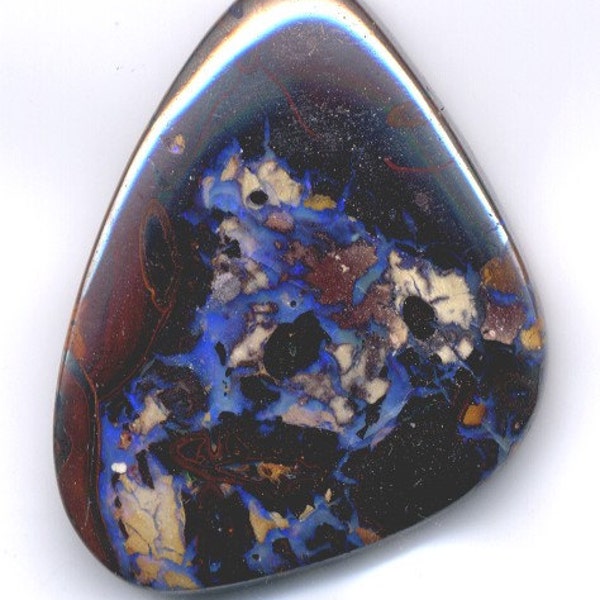 Large Australian Boulder Opal with Blue Veins