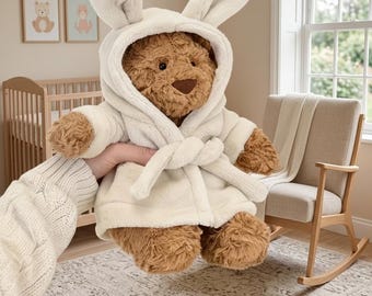 Jellycat Bartholomew Bear Bathrobe Plush Doll - Dust Bag New - New with tags for kids