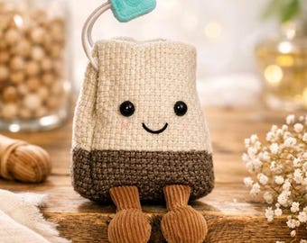 Jellycat Amuseables Steepy Tea Bag Plush – Smiling Cozy Decor Toy