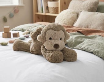 Jellycat Smudge Monkey Plush – Medium Cuddly Toy, Floppy Limbs, Authentic Quality
